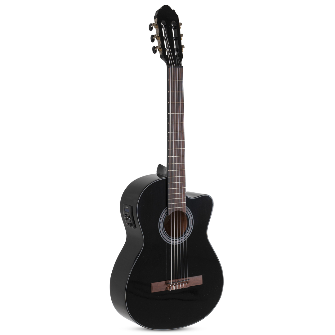 Guitarra Electroacústica GEWA Tapa de Cedro Negra