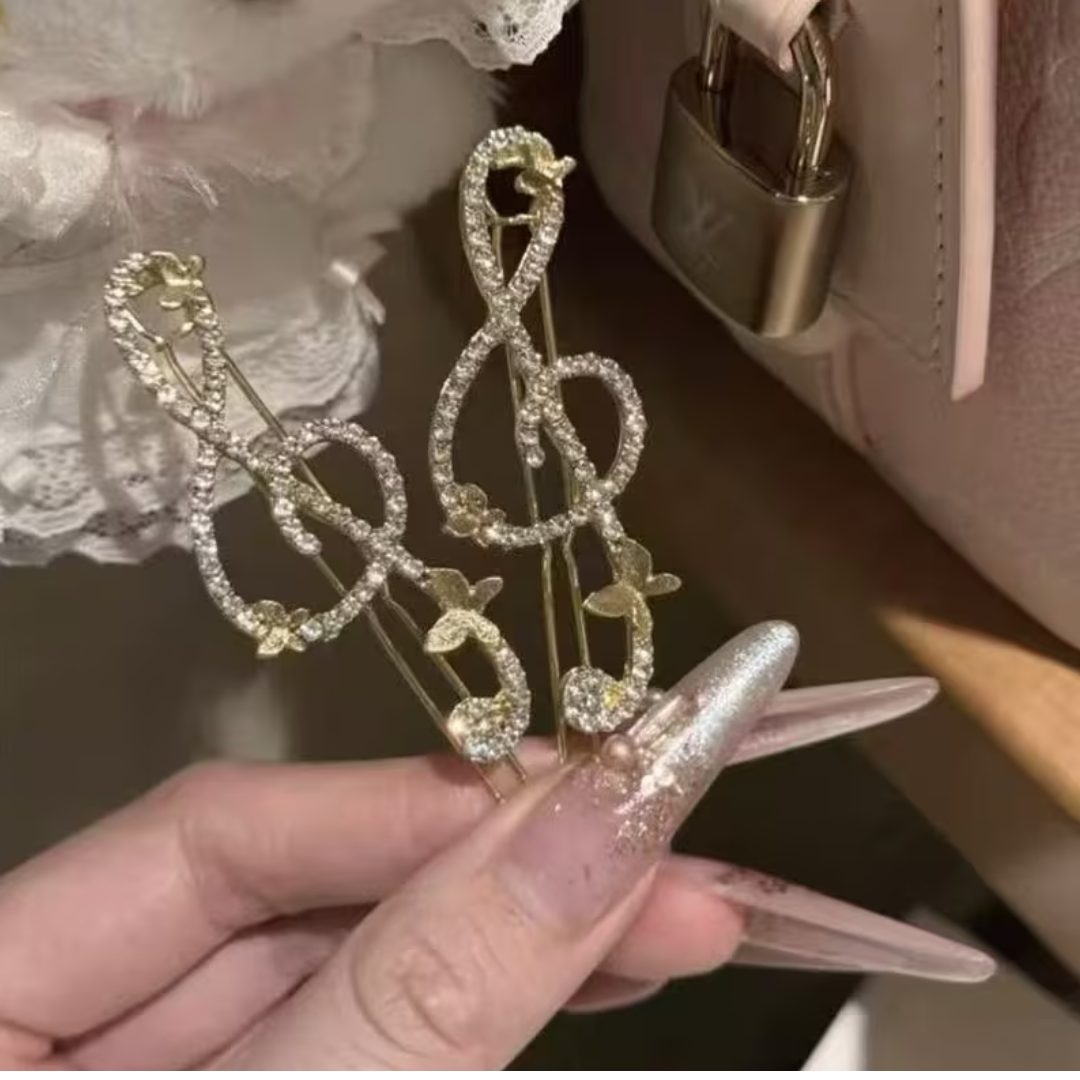 Pinza Para Cabello Forma Nota Musical