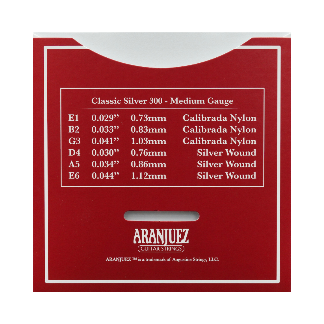 Aranjuez Set 300 Cuerdas Para Guitarra Clásica Tensión Media
