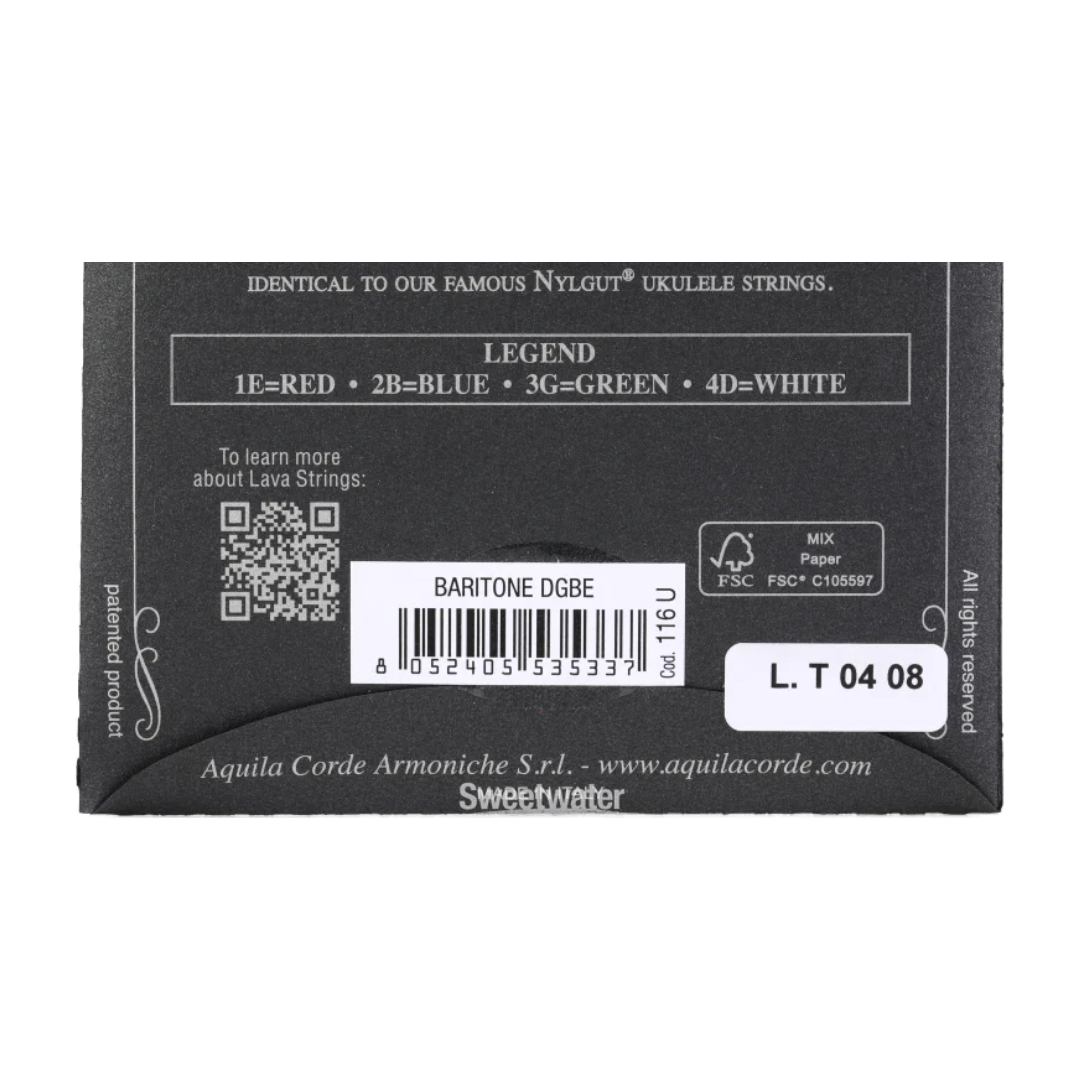 Cuerdas Para Ukulele Barítono Aquila Lava 116U DGBE