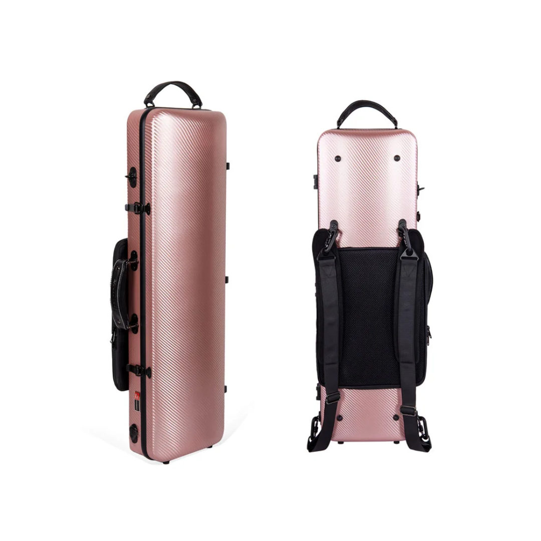 Estuche Para Violín Crossrock Polycarbon Oblong Rose Gold