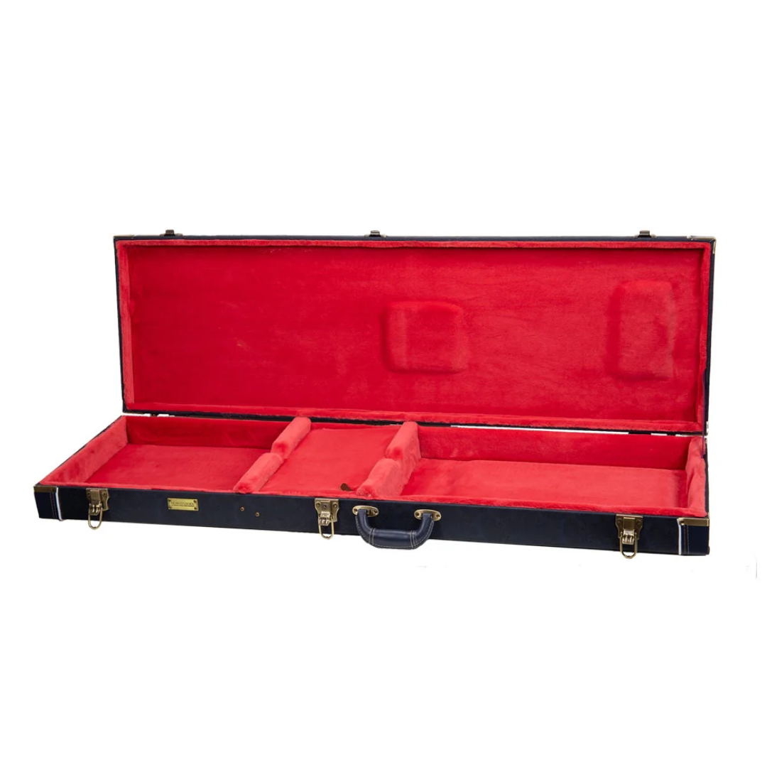 Crossrock Estuche de Cuero Estampado Para Bajo Precision y Jazz Bass CRW630BOB Ocean-Blue