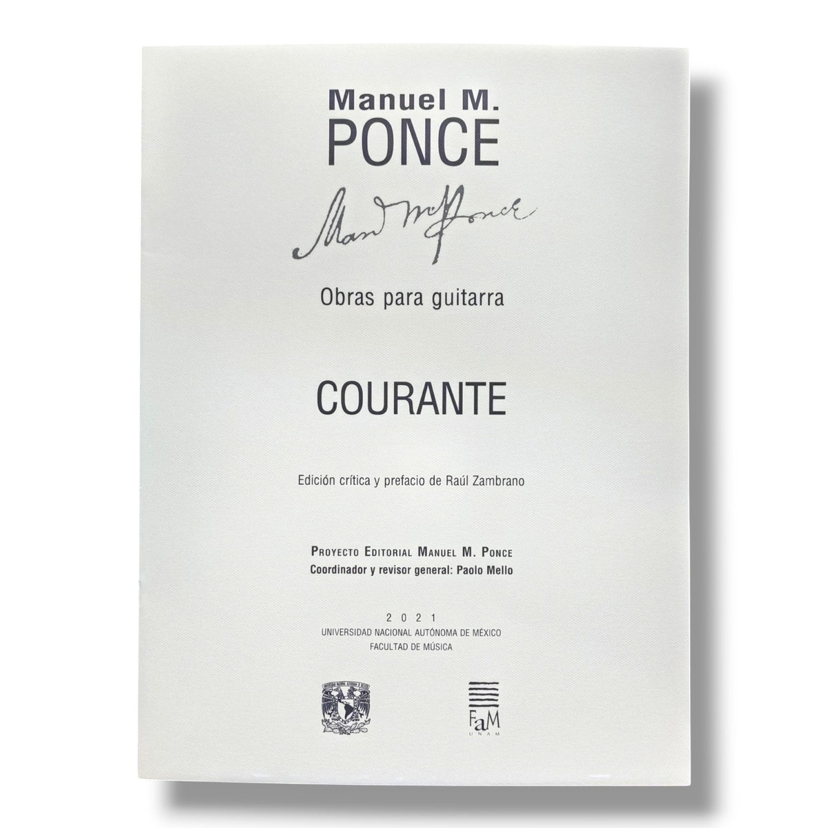 Partitura "Courante" de Manuel M. Ponce