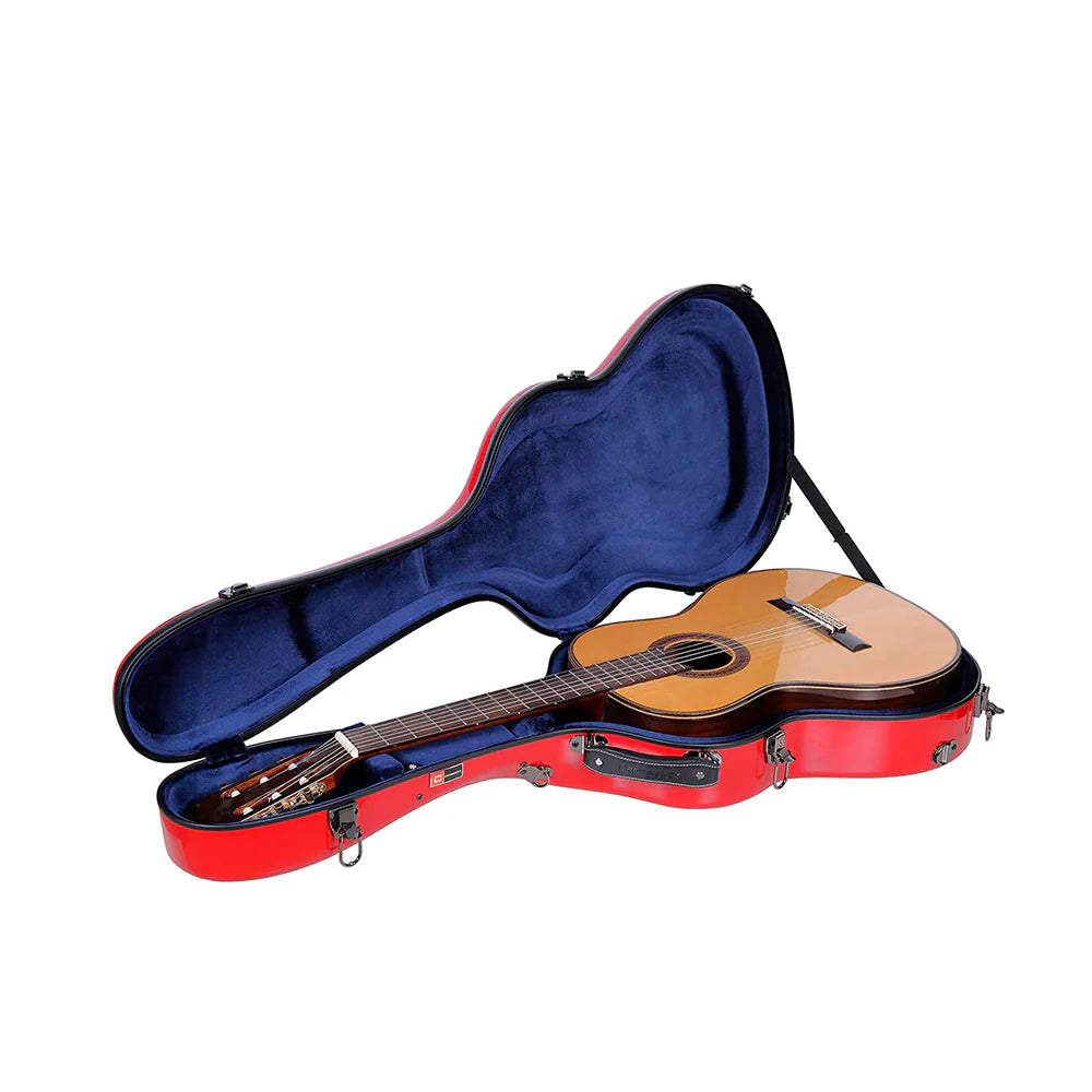 Estuche Para Guitarra Clásica Crossrock Fibra de Vidrio 2.0 Rojo