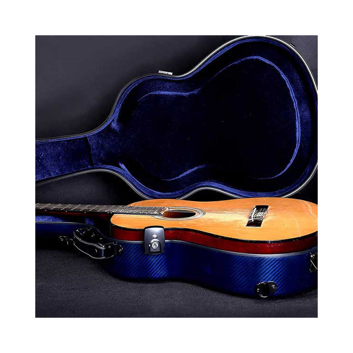 Estuche Crossrock Air Carbon Guitarra Clásica Azul