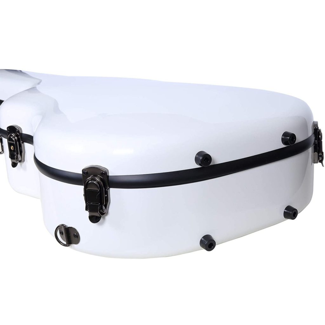 Estuche Crossrock Fibra de Vidrio Para Guitarra Acústica Martin Dreadnought Color Blanco