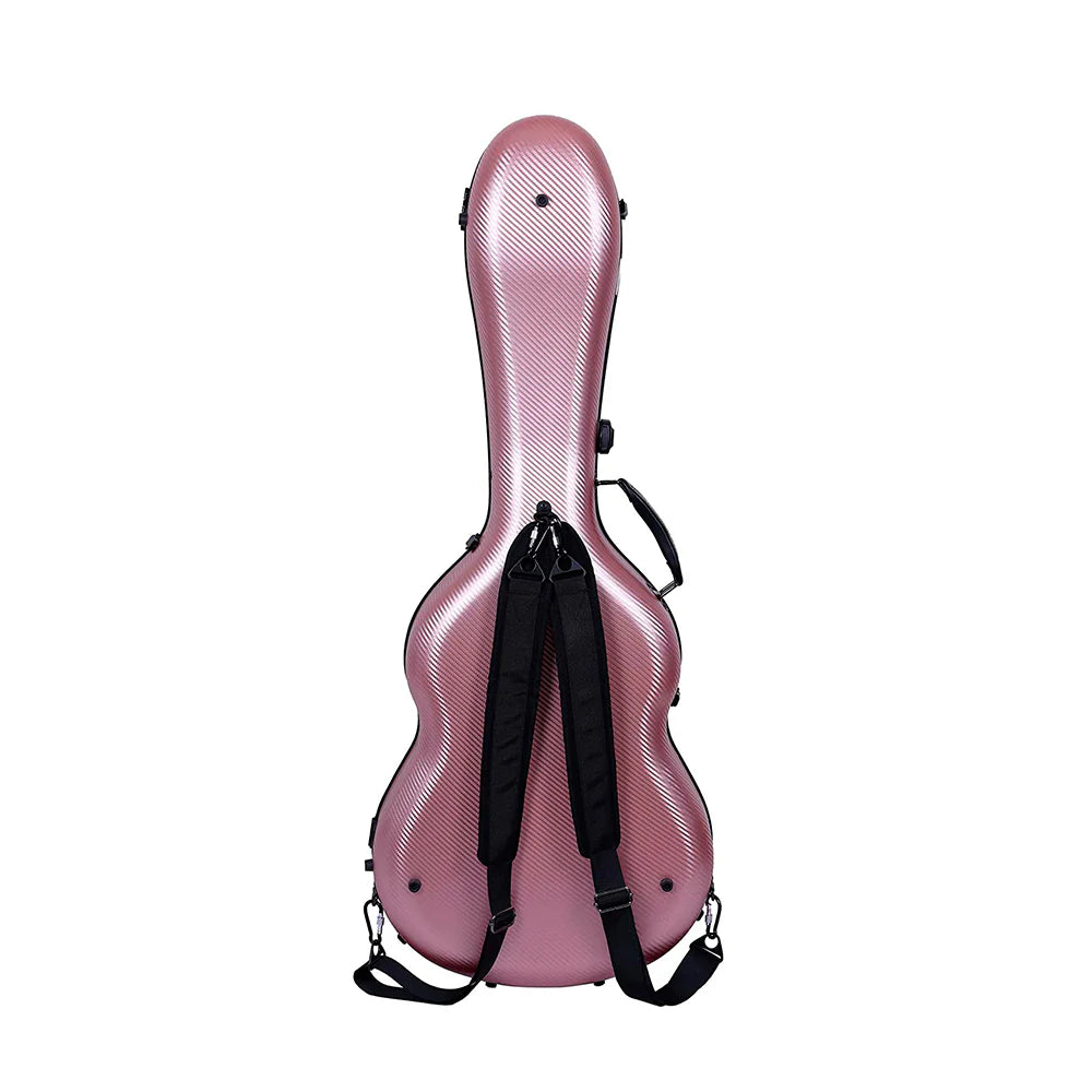 Estuche Para Guitarra Clásica Crossrock Poly Carbon Oro Rosa