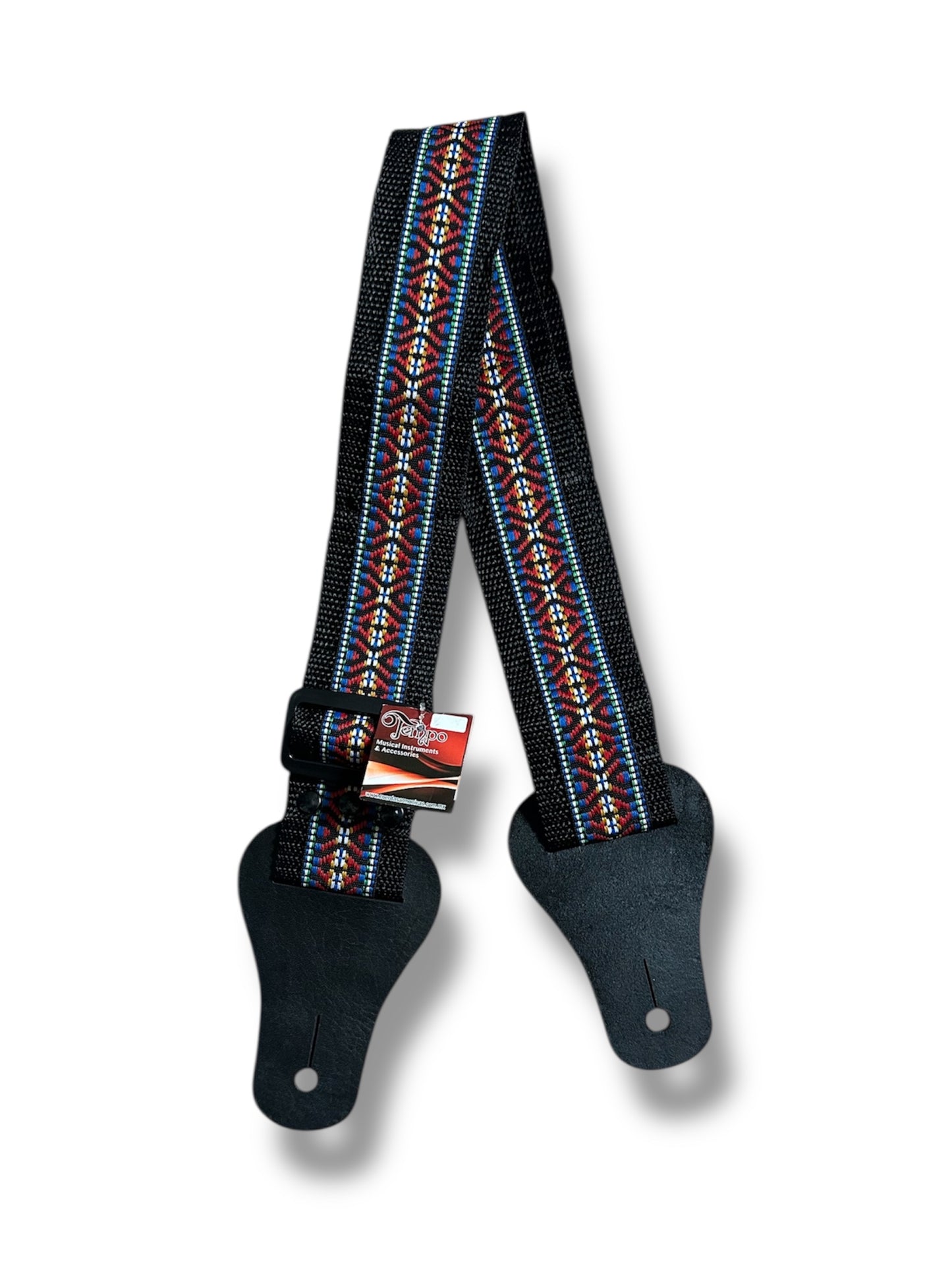 Correa Strap Para Guitarra Eléctrica Bordado Puntas De Piel Colores Variados