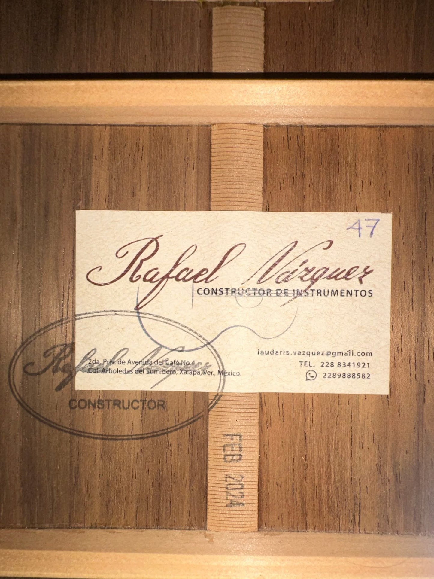 Guitarra Clásica de Concierto Rafael Vázquez 2024