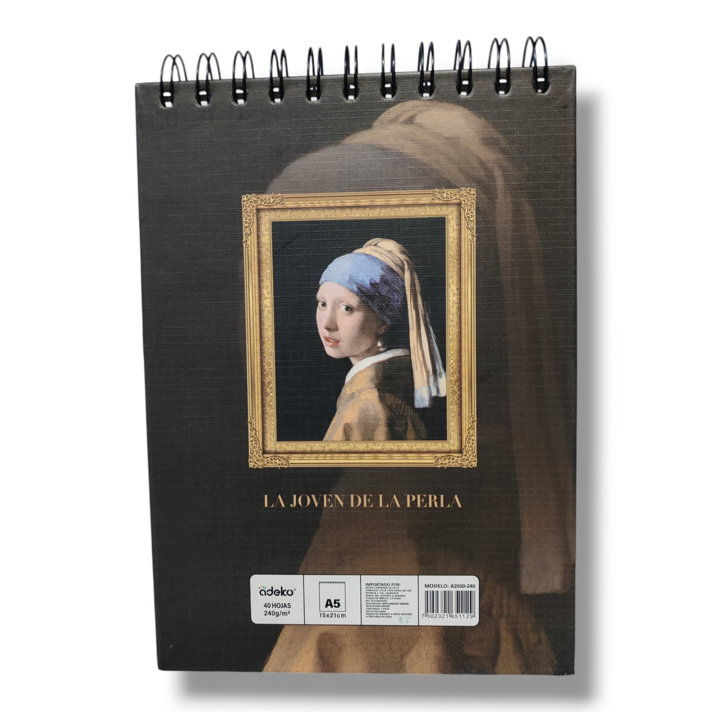 Cuaderno de Dibujo La Joven De La Perla
