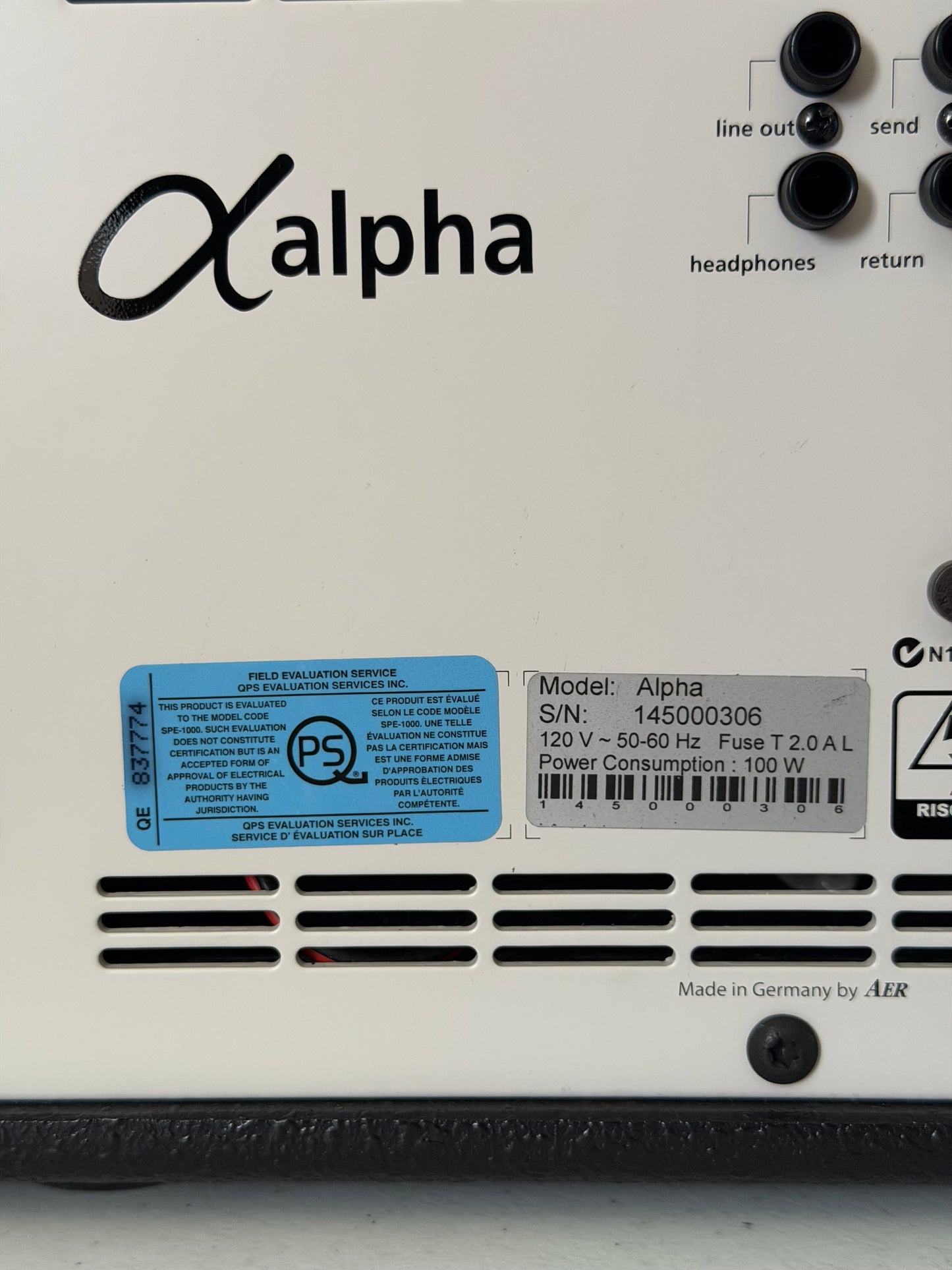 Amplificador AER Alpha 100W Para Guitarra Acústica Clásica Seminuevo