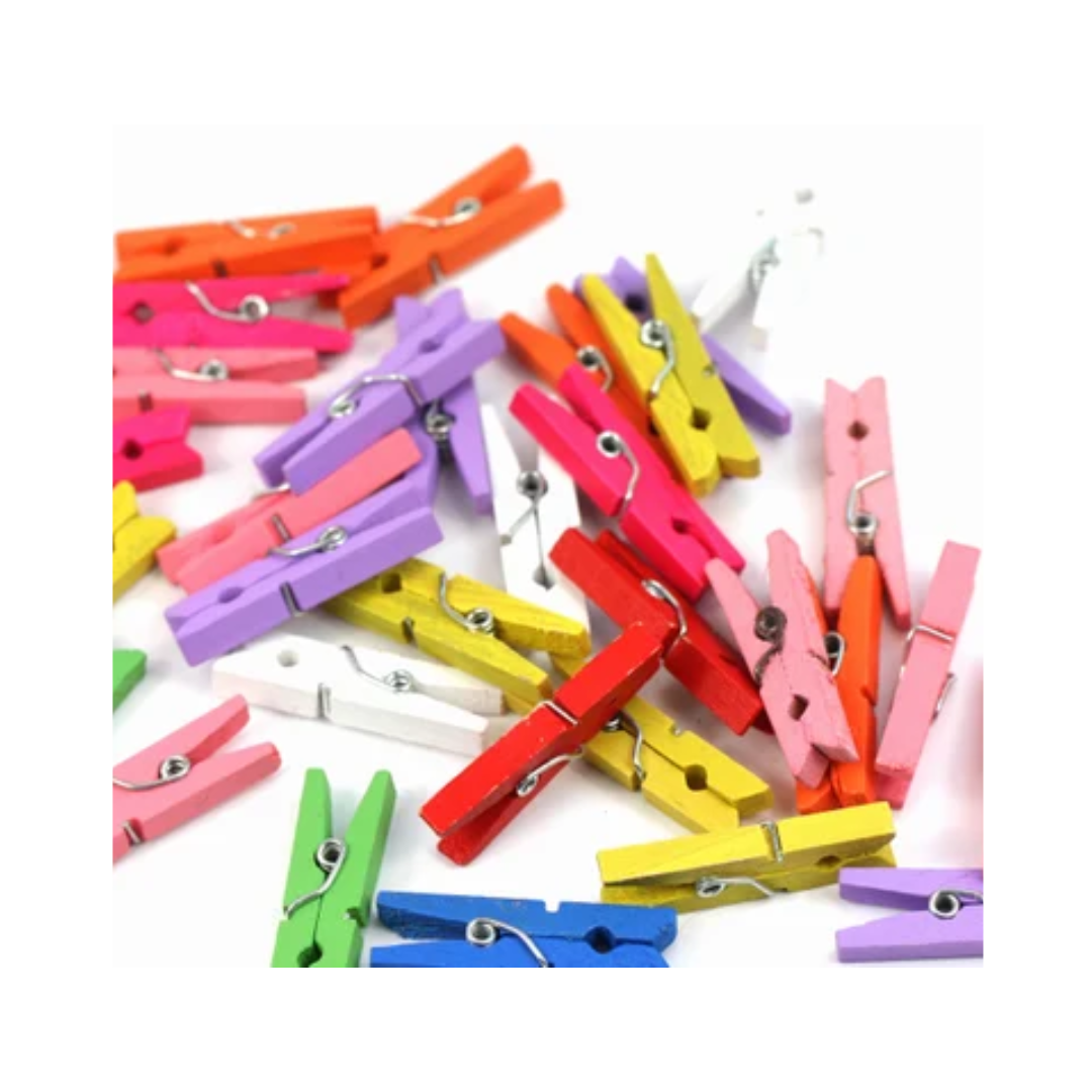 Pinzas De Madera De Colores Para Partituras
