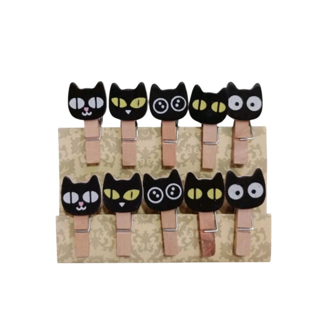 Minipinzas Para Sostener Partituras Con Forma de Gato