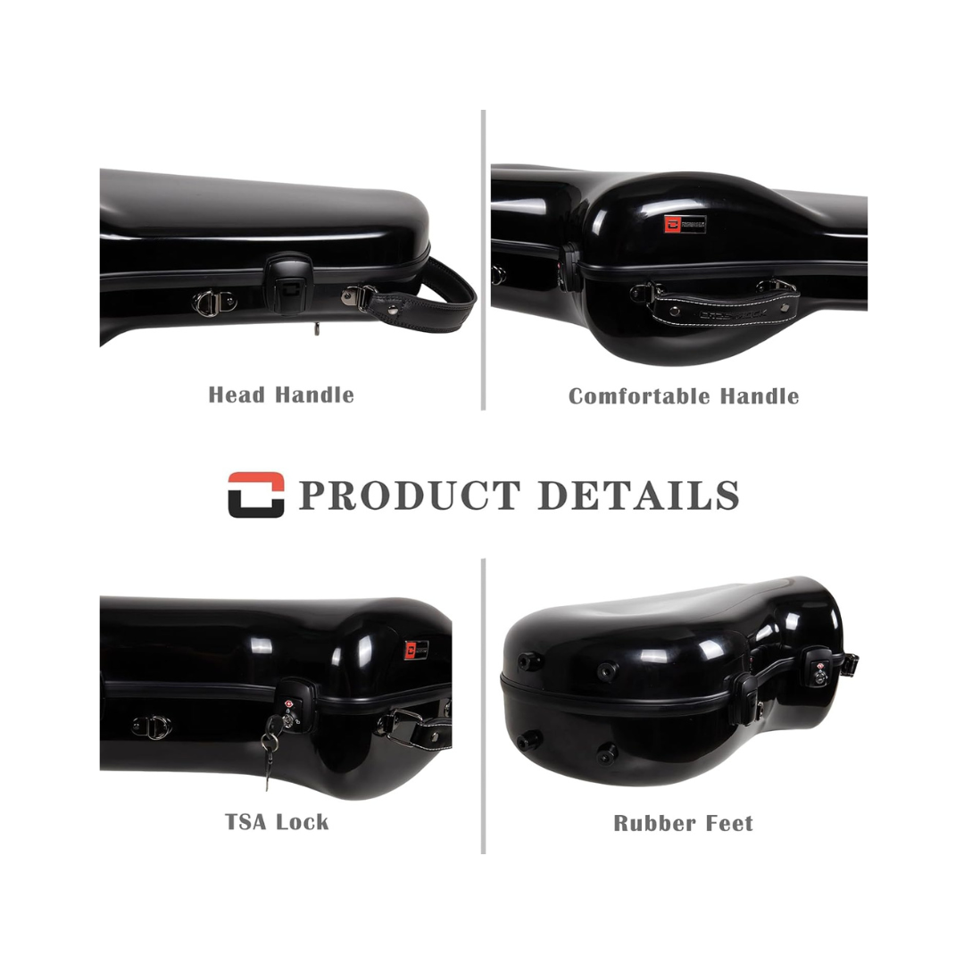 Estuche Crossrock CRF2020AS Fibra de Vidrio Para Saxofón Alto