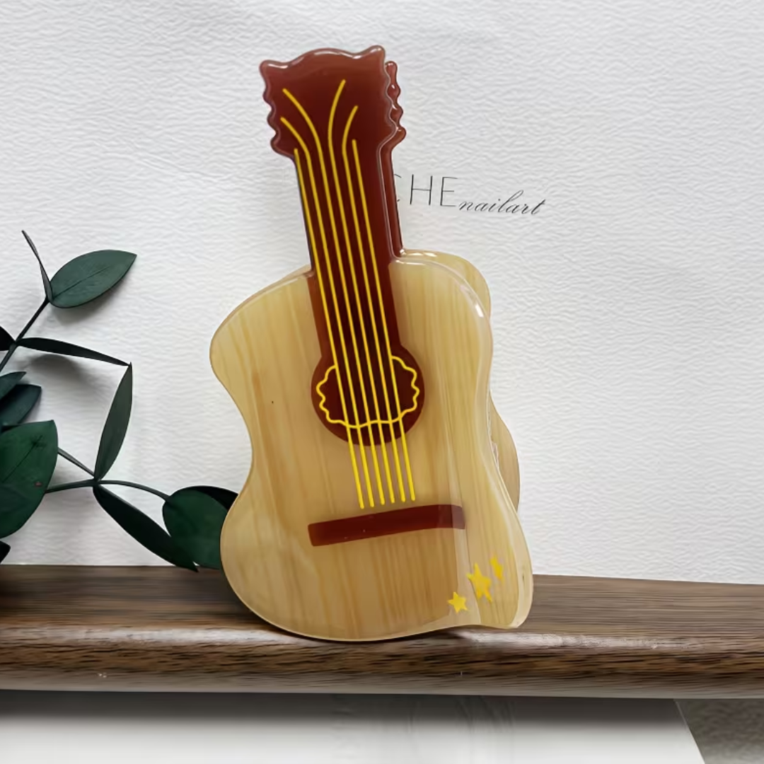 Pinza Para Cabello Forma De Guitarra