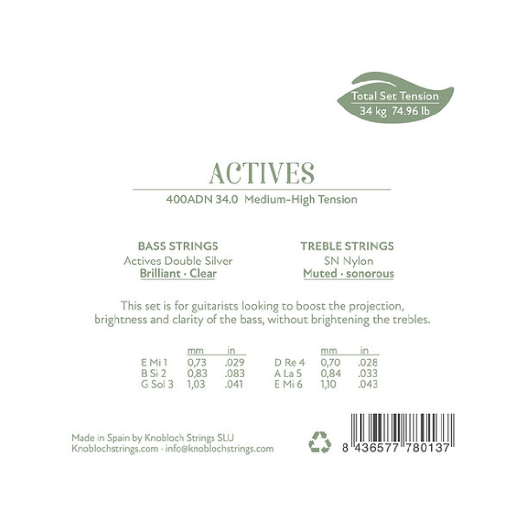 Knobloch Actives Cuerdas de Guitarra Clásica 400ADN Double Silver