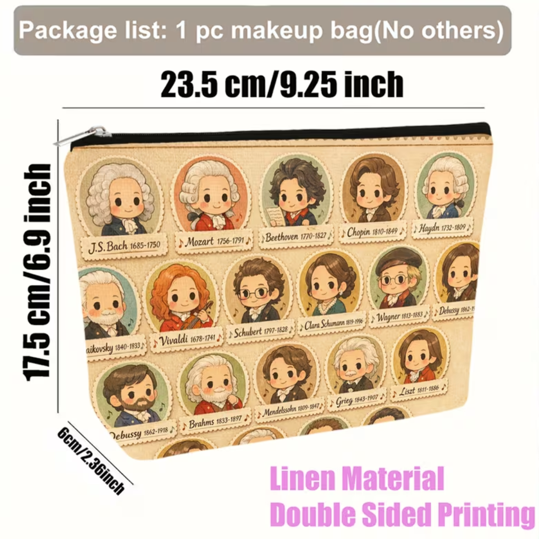 Lapicera Diseño Músicos Clásicos Chibi