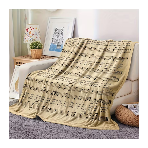 Manta con Diseño de Partitura