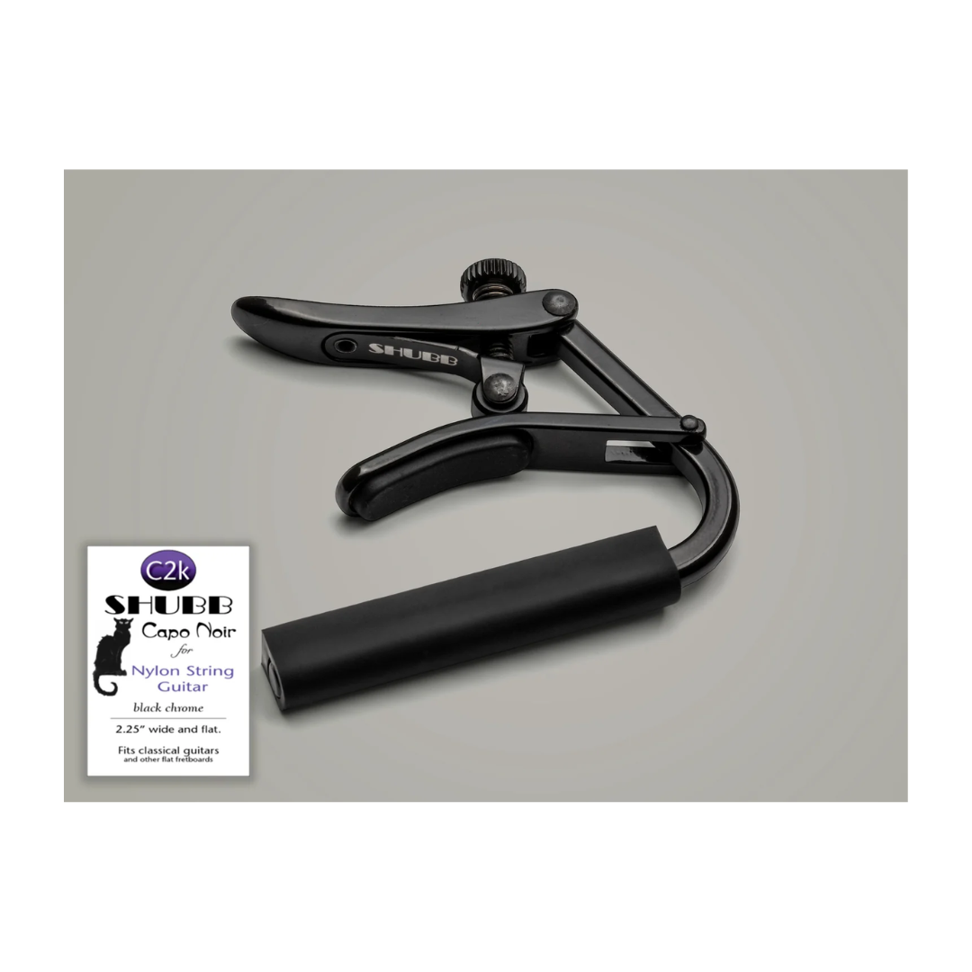Capo Para Guitarra Clásica Nylon Shubb C2k Negro Cromado