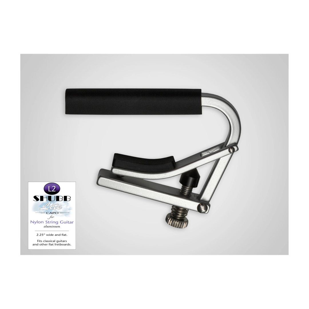 Capo Para Guitarra Clásica Nylon Shubb L2 Plateado