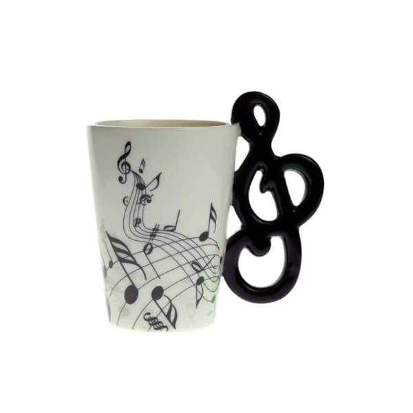 Taza Cerámica Mango Clave de Sol