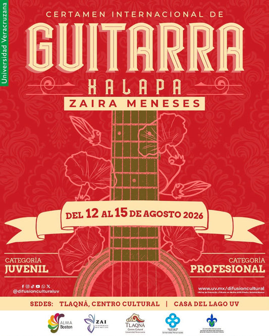 Xalapa reunirá a jóvenes talentos de todo el mundo en el Certamen Internacional de Guitarra Zaira Meneses 2026