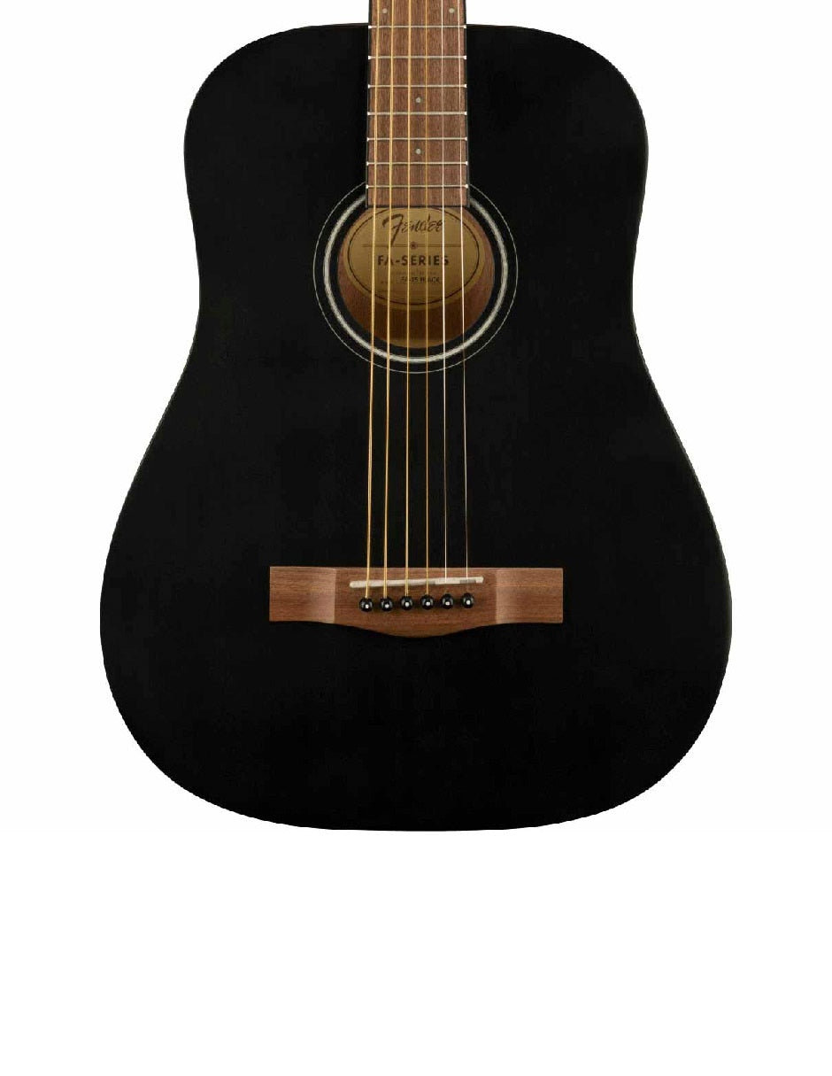 Guitarra Acústica Fender FA-15 Escala 3/4 Color Negro Con Funda