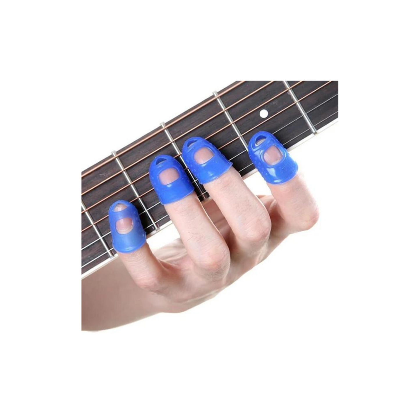 Dedales Protectores Para Tocar Guitarra Bajo Ukulele Azules