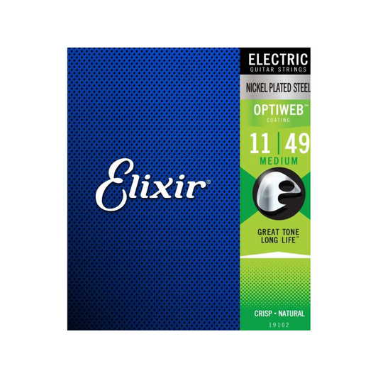 Elixir Electric Nickel Plated Steel with Optiweb Coating Medium 11/49