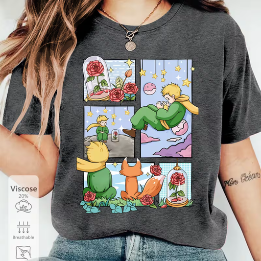 Camisa Cuadros de Ilustración "El Principito"