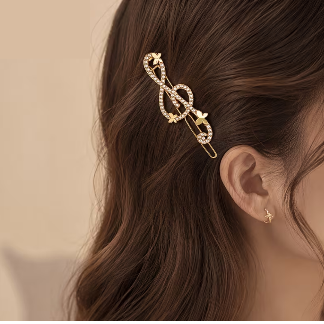 Pinza Para Cabello Forma Nota Musical