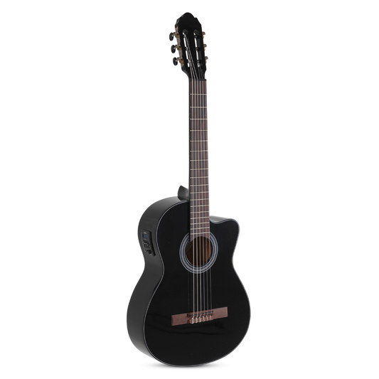 Guitarra Electroacústica GEWA Tapa de Cedro Negra