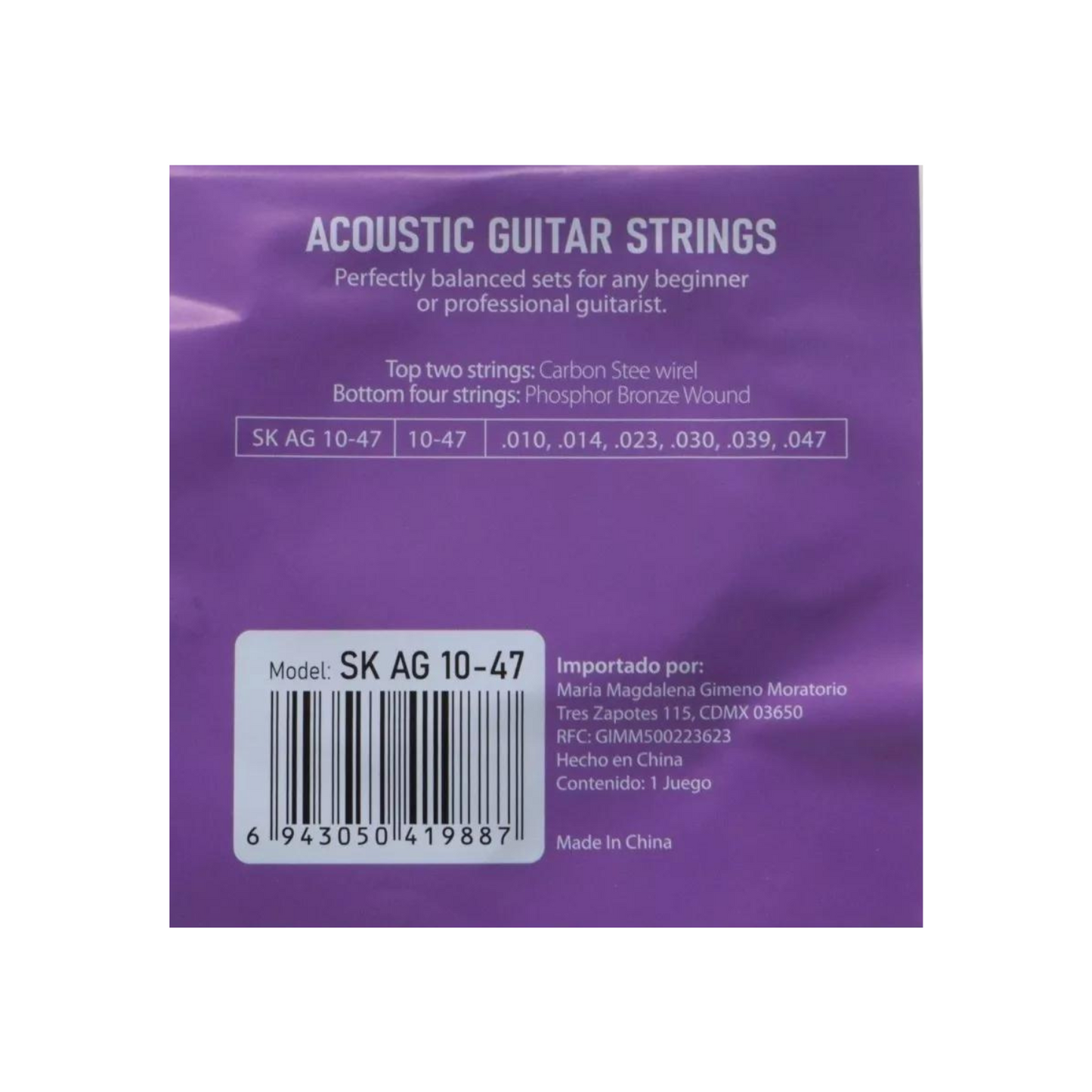 Cuerdas Spectral Klass 10 Phosphor Bronze Guitarra Acústica