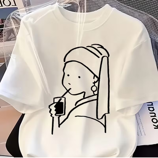 Camisa Divertida "La Joven de La Perla"