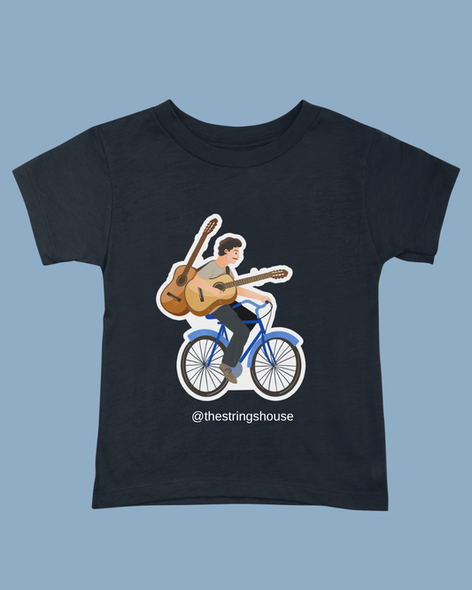 Playera Negra “Bicleta y Guitarra” by The Strings House