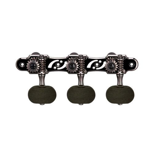 Gotoh 35ARB510S/EN Cosmo Black Maquinaria Con Baleros Para Guitarra Clásica Postes Aluminio Negro Botones Ébano 1:16