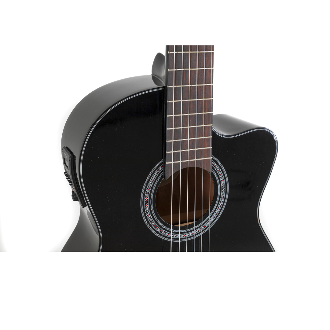 Guitarra Electroacústica GEWA Tapa de Cedro Negra