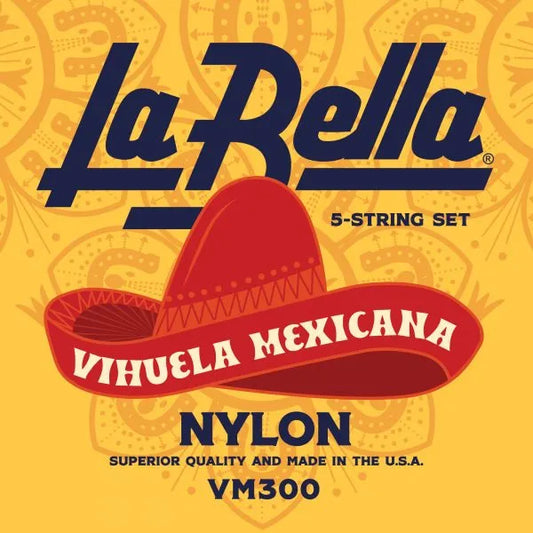 Cuerdas para vihuela mexicana de 5 cuerdas nylon La Bella VM300