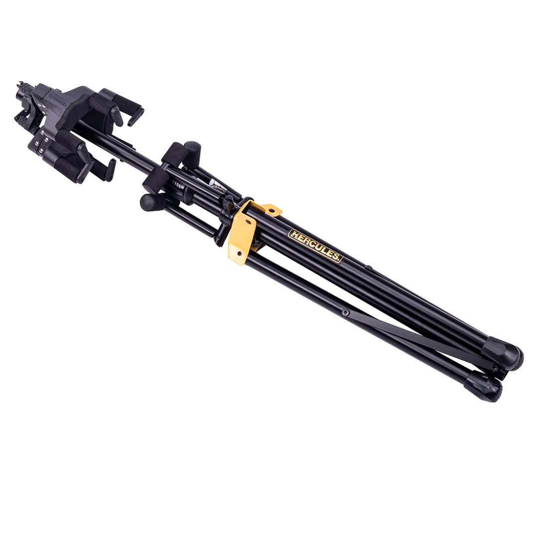 Soporte GS432B PLUS Triple Para Guitarra Con Sistema de Sujeción Automática Y Respaldo Plegable