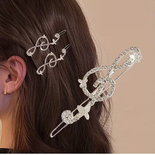 Pinza Para Cabello Forma Nota Musical