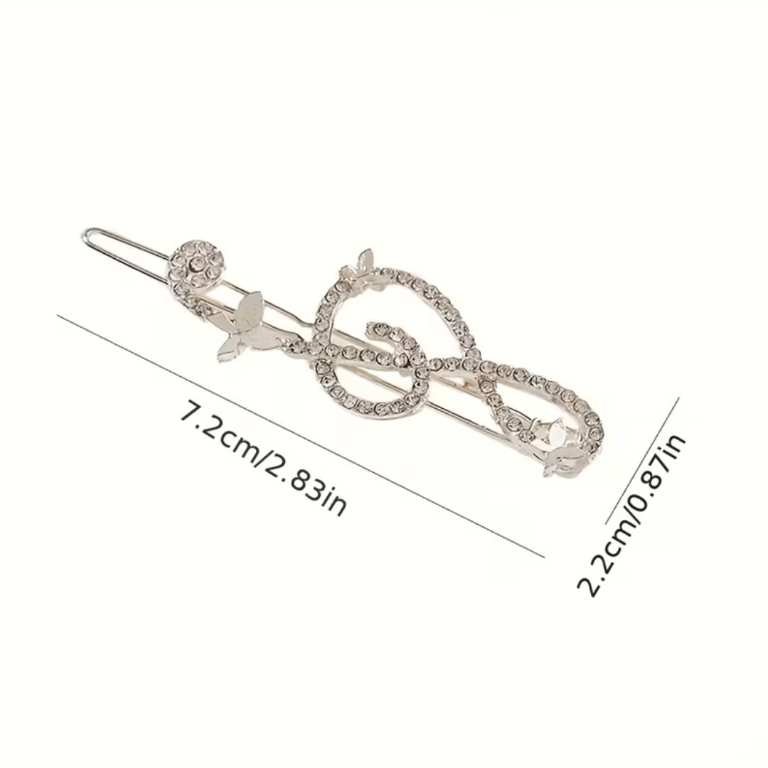 Pinza Para Cabello Forma Nota Musical