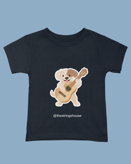 Playera Negra “Perrito Guitarrista” by The Strings House