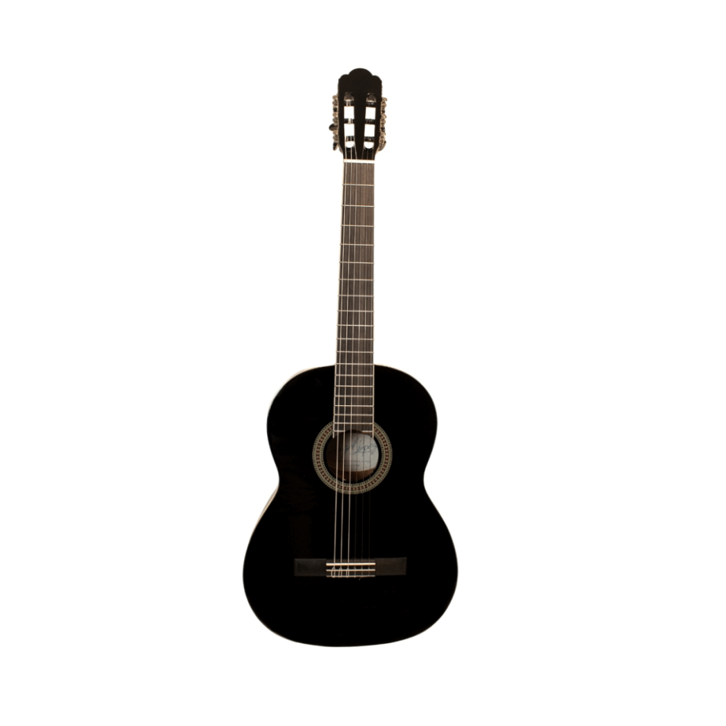 Guitarra Clásica de Madera Spruce Color Negro Marca Ángel Lopez