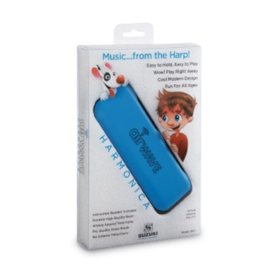 Harmonica Infantil Airwave AW1 de 10 Agujeros Diatónica es Clave de Do Azul