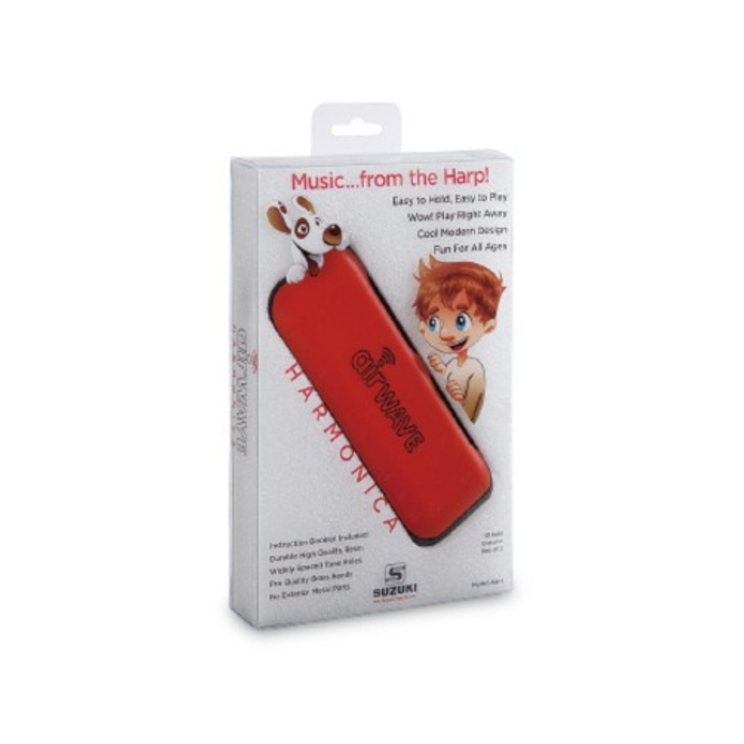 Harmonica Infantil Airwave AW1 de 10 Agujeros Diatónica es Clave de Do Rojo