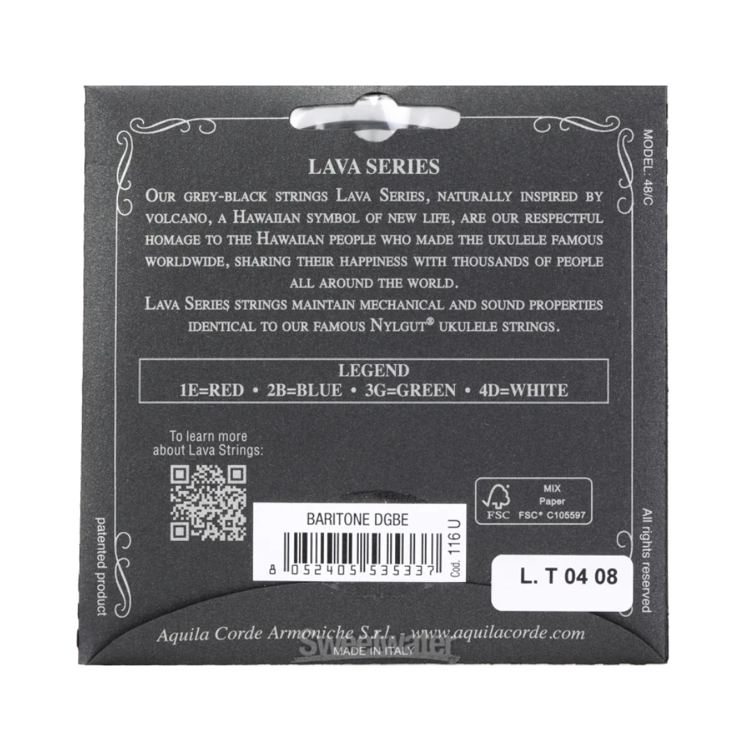 Cuerdas Para Ukulele Barítono Aquila Lava 116U DGBE