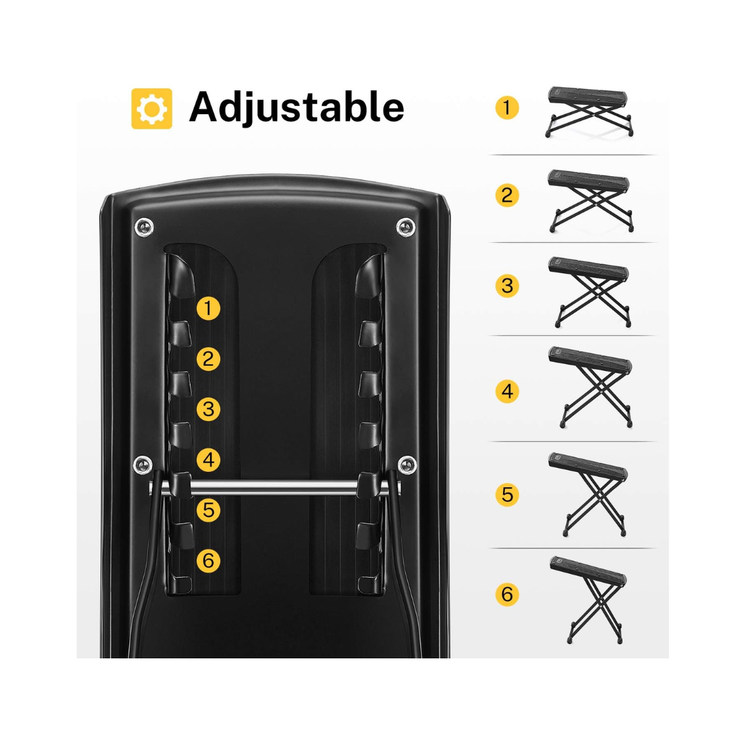 Donner Banco Pie Metálico Para Guitarrista Ajustable 6 Alturas FS-11B