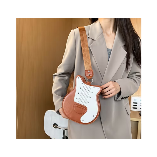 Bolsa Cruzada Guitarra Color Café