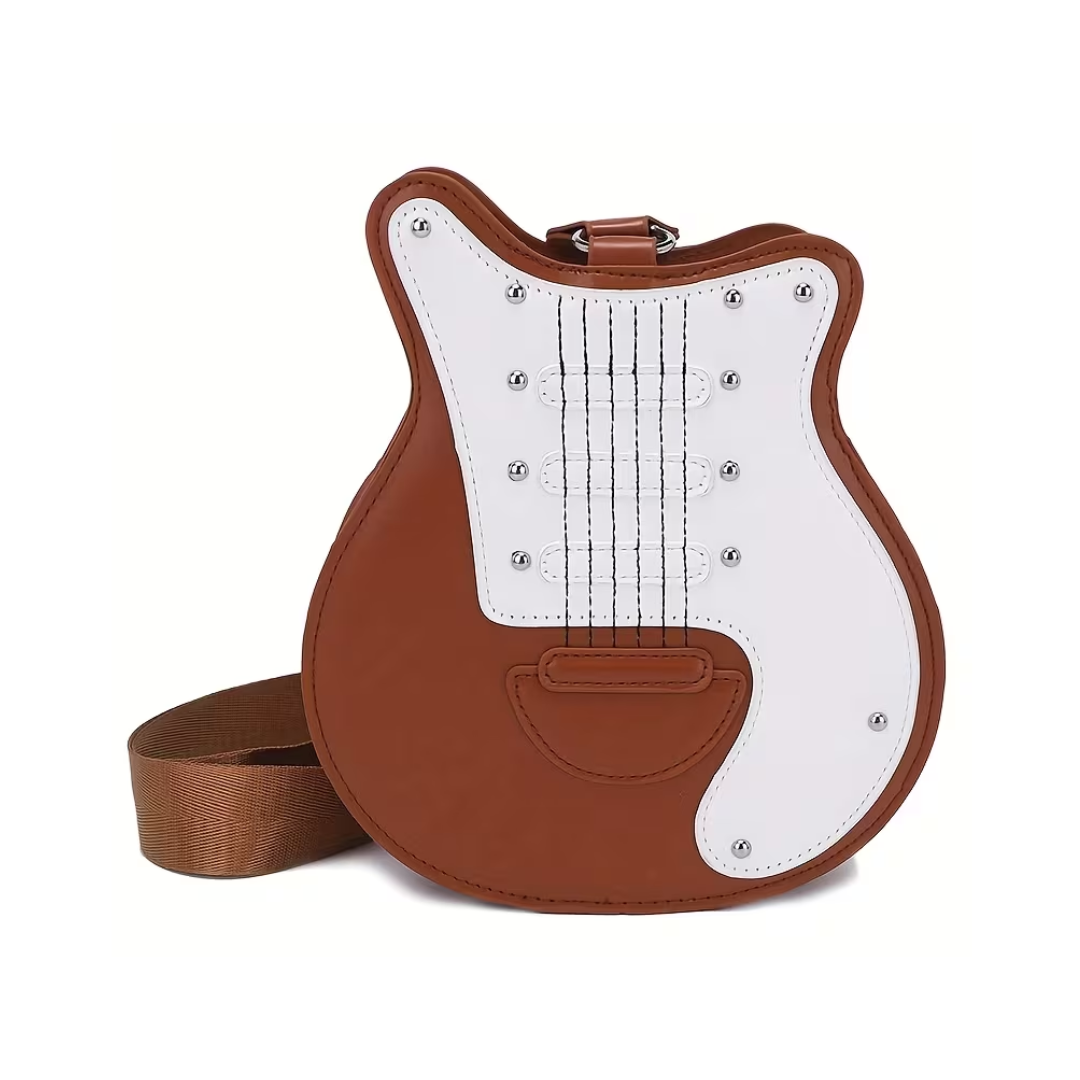 Bolsa Cruzada Guitarra Color Café