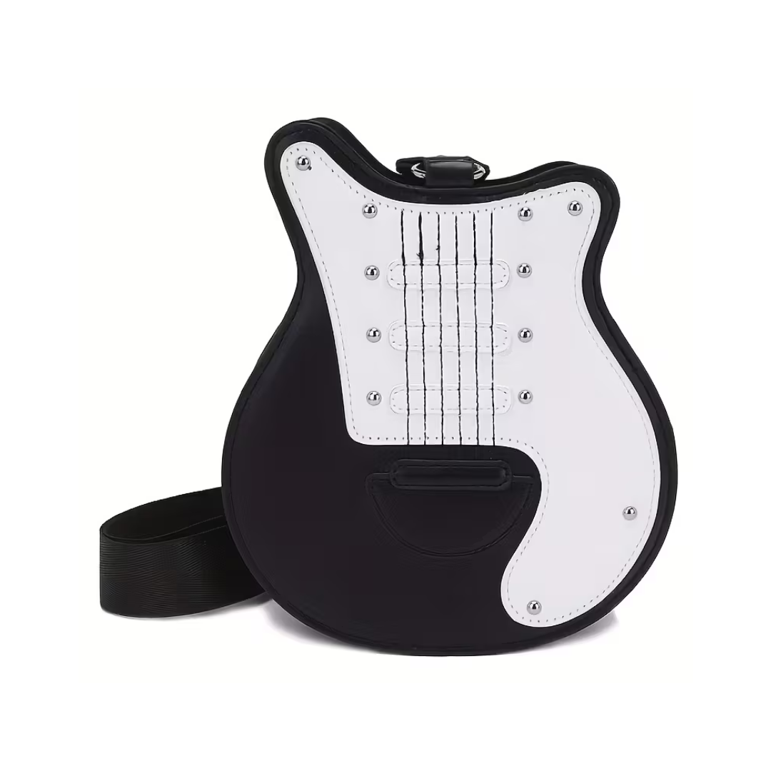 Bolsa Cruzada Guitarra Color Negro